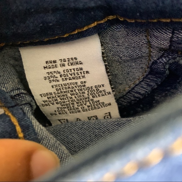 DKNY- Dark Wash Distressed Jeans size 10 - Picture 12 of 12